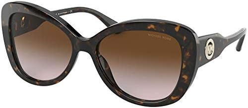 Michael Kors Mulher Óculos de sol Tortoise escura quadro, lentes de gradiente marrom, 56mm