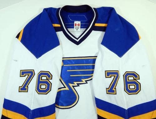 St. Louis Blues Sonne #76 Game usou White Jersey DP12373 - Jogo usado NHL Jerseys