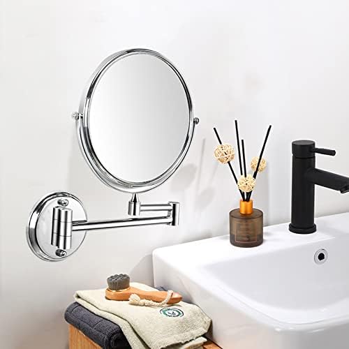 Espelho de maquiagem srvnt, 360 ° Glipular espelho de barbear extensível espelho montado na parede HD Anti-Fogo Vanity