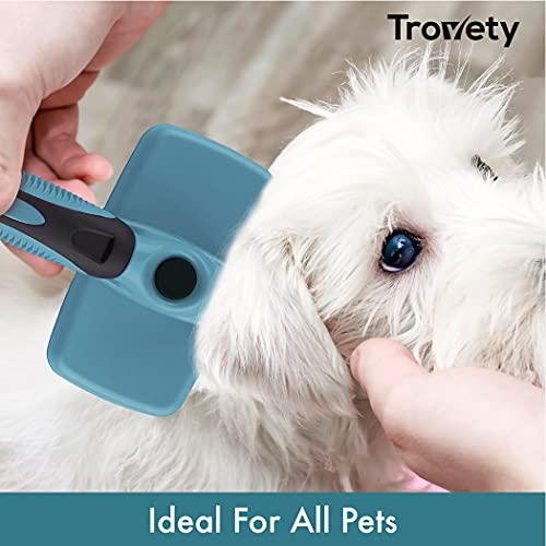 Trovety Slicker Brush for Dog, Cats - Ferramenta de limpeza para cão emaranhado e emaranhado; Peles de gato - promove a saúde