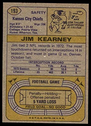 1974 Topps 193 Jim Kearney Kansas City Chiefs VG/Ex Chiefs Prairie View