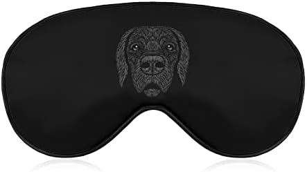 Máscara ocular de cachorro Labrador com alça ajustável para homens e mulheres noite de viagem para dormir uma soneca