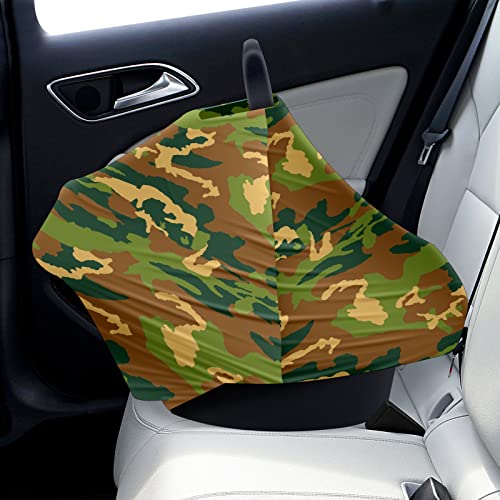 Tampas de assento de carro para bebês Padrão de camuflagem soldado militar verde marrom enfermagem tampa de carrinho de