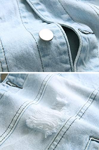 Jaqueta jeans de lamkuku masculina rasgou o casaco jeans slim para homens