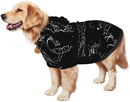 Capuz de cachorro grande constelação-elepha-deer-deer-berquíssimo suéter de roupa de estimação com chapéu macio de gato casaco