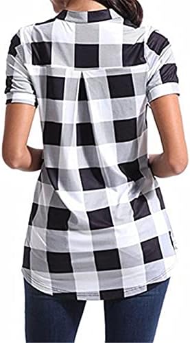 Andongnywell tops de camiseta feminina feminina casual túnica estampada de túnica curta de manga curta Blusses de bainha irregular