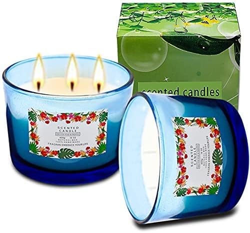 XYUT, Chakras Candles Jar velas 3wick Vela perfumada para casa, aromaterapia com vela energética, cera de soja natural e fragrância de reflexão de ar 14,5 oz （Pear britânica)