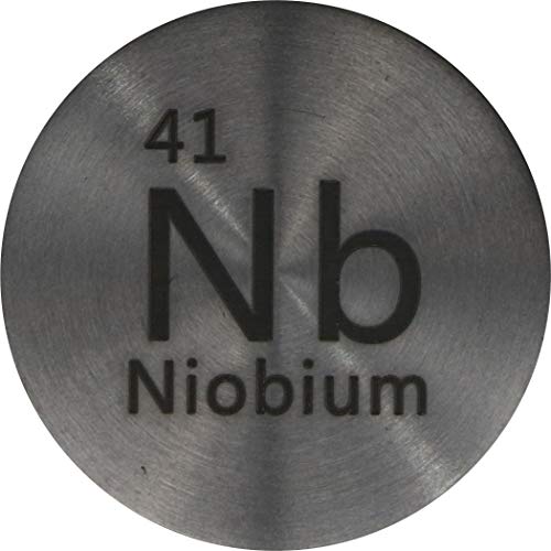 NIOBIUM 25mm Metal Disc 99,95% Puro para coleta ou experimentos