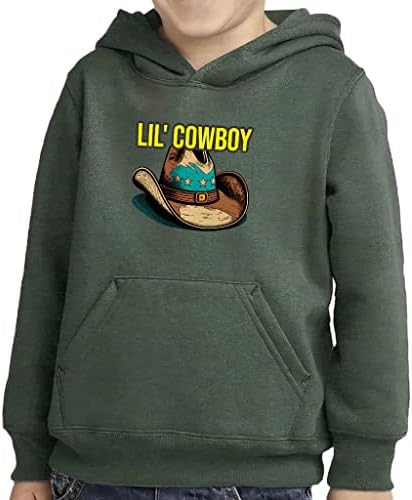Lil 'Cowboy Capuz de pulôver para criança - Hoodie de lã de esponja do Texas - Hoodie fofo para crianças