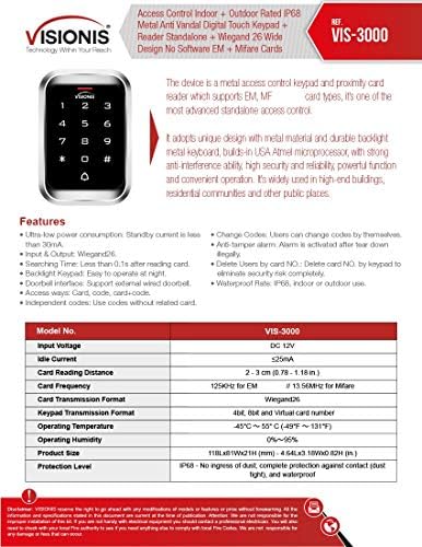 Visionis FPC-7984 Controle de acesso profissional de 4 portas Inswing Porta Maglock 300lbs Participação TCP/IP RS485 Controlador