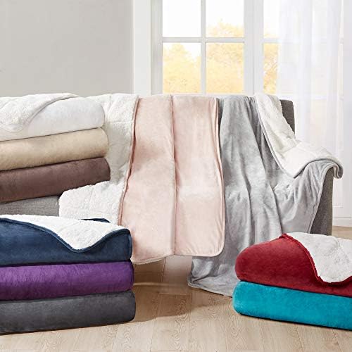 Graus de cobertor com peso de conforto em tamanho real 20 libras para adultos, cobertores pesados ​​de lã macios e aconchegantes,
