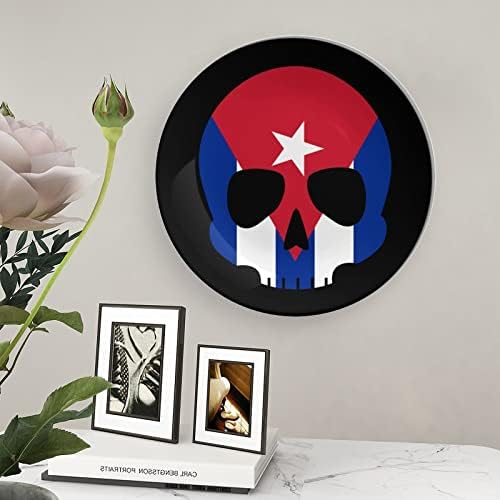 Placa decorativa de crânio de bandeira de Cuba Placa de china de o osso com dinâmica para decoração de casamento de festa