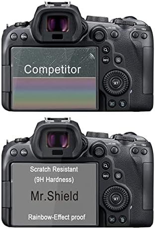 Mr.Shield [3-Pack] Protetor de tela para Canon EOS R6 R6II Mark II R7 Câmera [vidro temperado] [Japão com dureza 9H] Protetor