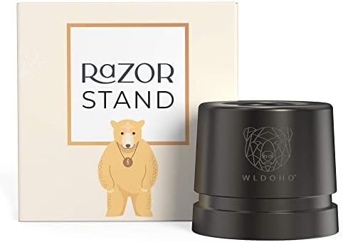 WLDOHO Segurança Razor Stand - Stand de barbear inoxidável e durável - porta -barbear para nossa segurança de ponta dupla Wjölni Black