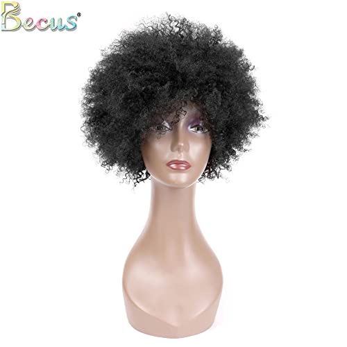 Becus peruca afro para mulheres negras e curta peruca para mulheres negras