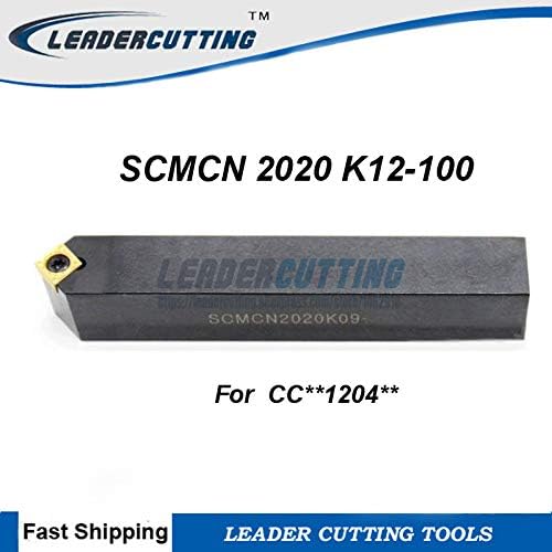 FINCOS SCMCN 2020K12-100 TOLA DE TRANSPORTE CNC CNC, 40 Ferramentas de torneamento externo de ângulo, ferramenta de corte de giro de máquina, para CCMT1204 Inserção-: SCMCN2020K12-100)