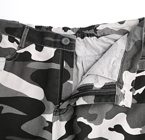 Homem colorido Homem Men Relaxed Fit Fit 11 CAMO CAMO CAMBO SHORTS COM POLOS CASUL CASUFLAGEM SHUTS GRANDES E TILOS