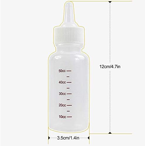 Yosoo 50ml Bottle de leite de estimação de leite de estimação Transparente Cuidado de enfermagem Kitty Mul garrafa de alimentação
