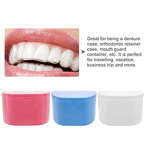 Excelente dentes falsos dentes falsos de dentes de retenção de dentaduras Caixa de dentadura 3pcs Casos de armazenamento