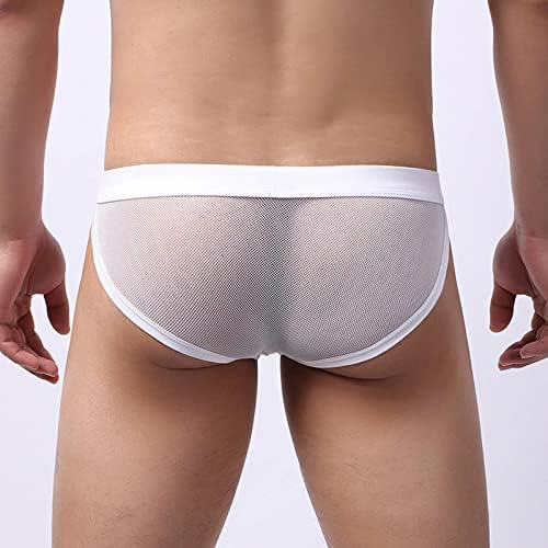 Roupa íntima masculina Sexy See através da malha G-string Men Solid Low Rise G-String sem tagsless Briefes respiráveis ​​leves