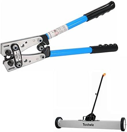 Toolwiz Battery Cable Tool Ferramenta de crimpagem AWG 1/0, 2, 4, 6, 8, 10 + 18 '
