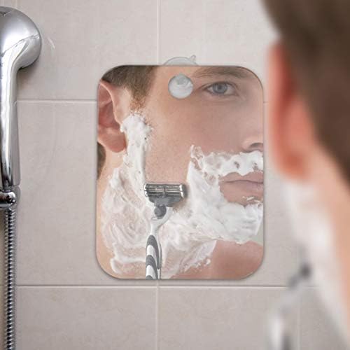 A Shave Well Company Anti-Fog Shaving Mirror for Travel | Espelho de chuveiro sem nevoeiro com opção de mão para homens