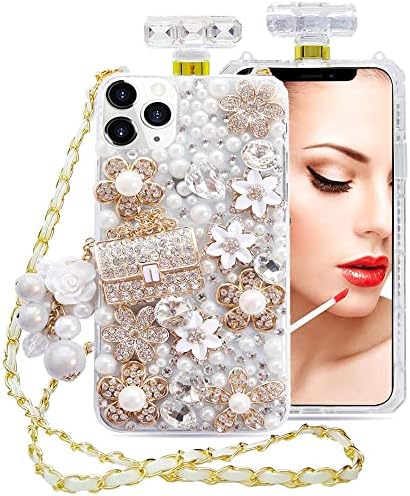 Victor Clear Glitter Flower Case para iPhone 14 Plus para mulheres meninas, padrão floral esbelto para o telefone