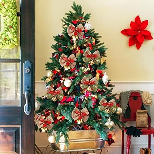 Decorações de guirlanda de porta de Natal 5pcs decoração de pingente de Natal 5cm Bell pendente de Natal