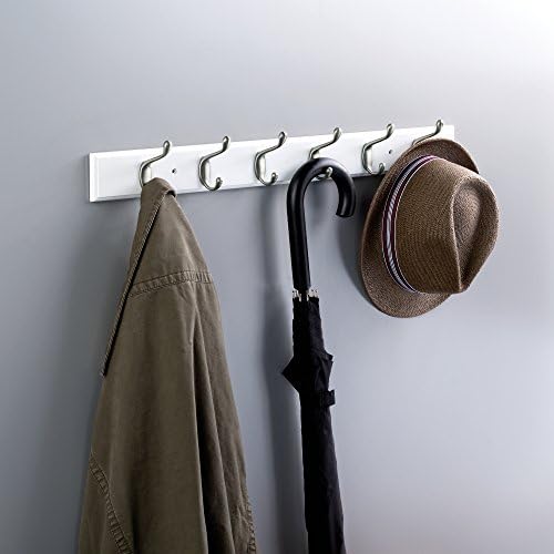Franklin Brass Casaco pesado e chapéu gancho de parede Gails de parede de 4, 16 polegadas, acabamento de níquel branco