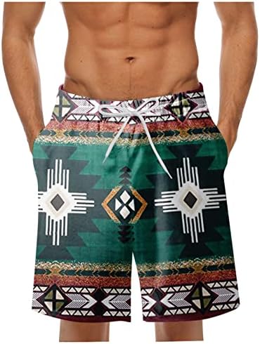 Shorts masculinos masculino de primavera verão calça casual calças de praia estampadas com bolsos placas de xadrez