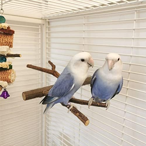 IPETBOOM Decoração de casa Bird poleiro papagaio de madeira stand escada pássaro mastigando brinquedo pata moagem de brinquedos de gaiola de brinquedo de madeira de madeira
