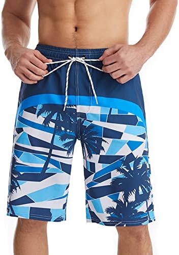 Verão masculino shorts de natação rápida secagem solta listra de listras de surf moda moda de praia casual massaciente