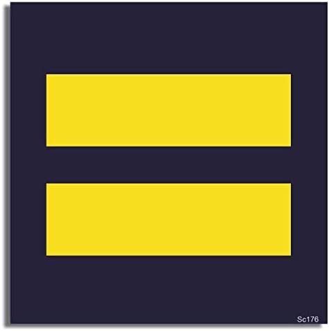Gear Tatz - Igualdade, Símbolo dos Direitos Humanos - Liberal, Político - Pequeno Busca Adesivo - 2,25 x 2,25 polegadas -