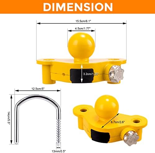 Topshine Trailer Hitch Lock Lock Universal Ball Tow Couplador Segurança Lock Anti-roubo Bloqueio Coupladores 1-7/8 , 2