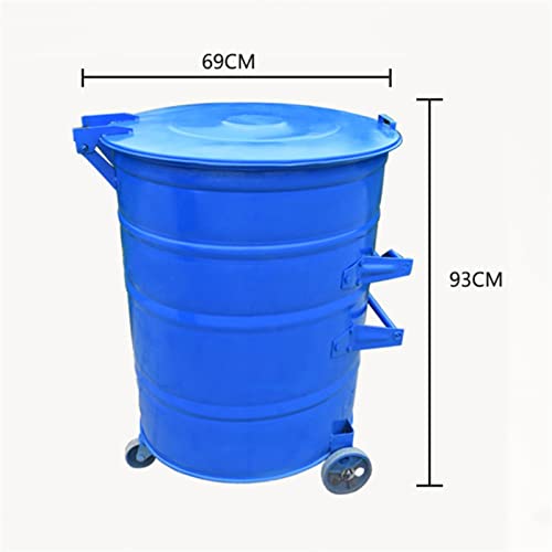 Lixo de lixo ao ar livre de siswim lata de ferro de grande capacidade pode 360l Lixo de reboque de saneamento ao ar livre pode lixo