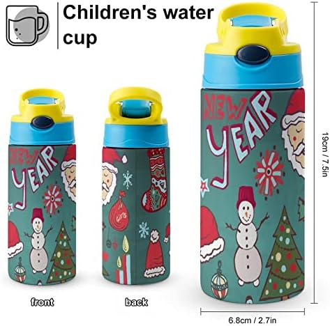 Thermo Cup Bottle de palha de Natal de 500 ml de aço inoxidável copo de viagem para meninas meninas