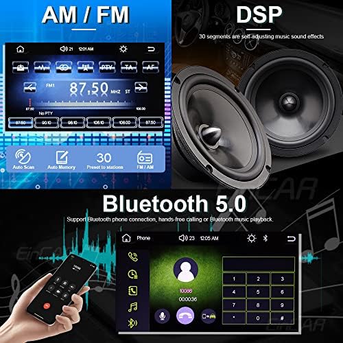 Double Din Car Stéreo Radio Controle de voz CarPlay Android Auto Auto 7 polegadas HD Touch Screen Bluetooth MP5 Player com