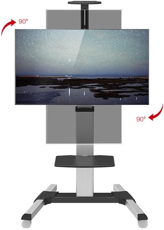 YFSDX Movable TV Carrinho Stand Mobile Floor TV Monitor Stand Stand para 32 -65 TV MAX SUPORTE 80KG PESO