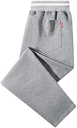 Calça de moletom de Foxq mass com bolsos esportistas atléticos executando calças de ioga casual solto na perna reta aberta
