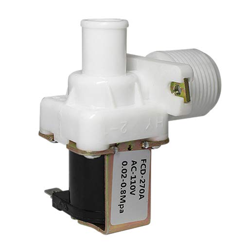 Fankerba 3/4 Válvula solenóide elétrica de entrada de água AC 110V normalmente fechado N/C 0,02 a 0,8MPa - Plástico ângulo reto para
