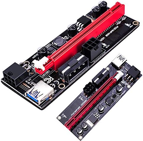 PCI-E Riser ver 009s Express 1x 4x 8x 16x 4pin 6pin RISER VER009S Mineração de mineração Extender PCIE RISER USB