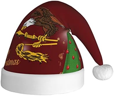 American Samoa Eagle Funny Adults Plexh Santa Hat chapéu de Natal para mulheres e homens chapéu de férias de natal