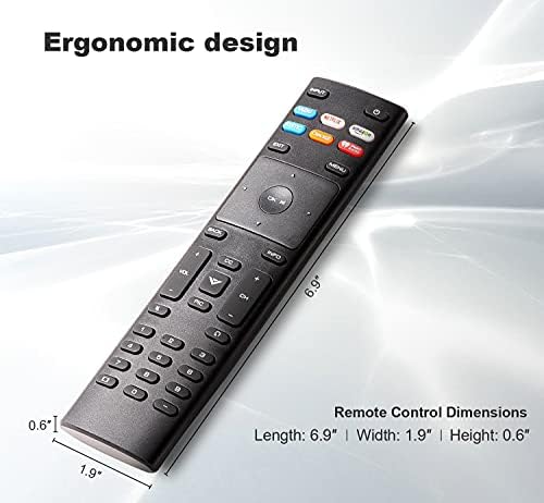 Controle remoto universal para Vizio Smart-TV, Remote-XRT136-Substituído compatível com LED LCD HDTV 4K UHD e mais TVs…