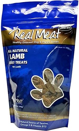 The Real Meat Company 828010 Dog Jerky Lamb Treat, 12 onças