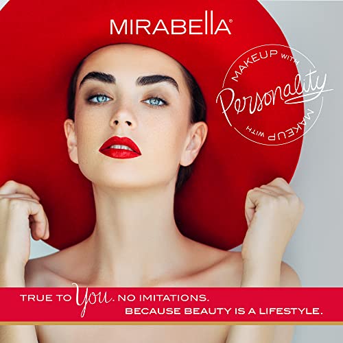 Mirabella Lipstick de cobertura completa, fosco moderno e selado - selado com um beijo - cor cremosa de longa duração - maquiagem rica com sensação confortável e brilho puro - sem parabenos - tons foscos e brilhantes