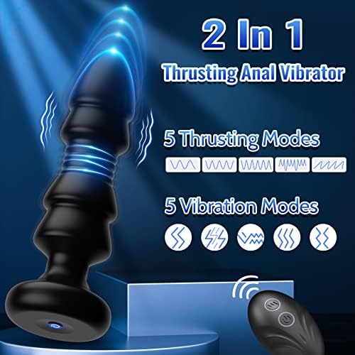 Vibrador anal de empuxo - controle de sexo anal