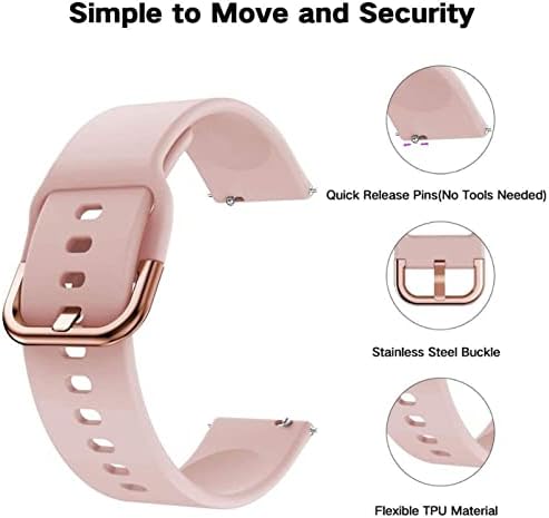 SDUTIO 20mm Silicone Smart Watch Selps Compatível com a maioria dos relógios com 20 22 mm de pulseira