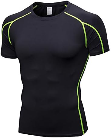 Camisas de compressão de manga curta Cargfm camisetas atléticas T-shirt upf 50+ camada de base esportiva rápida seca