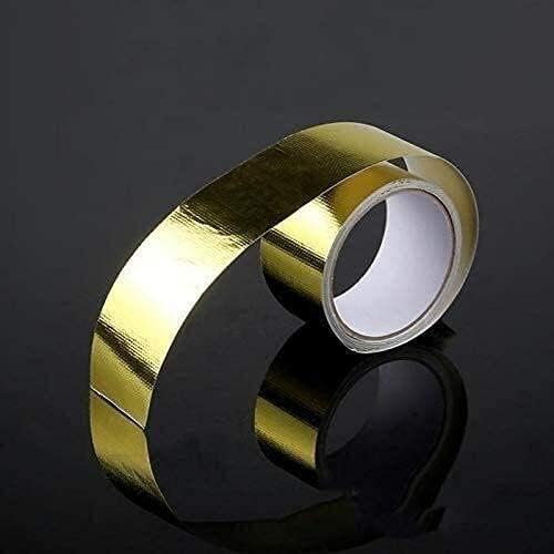 Fita adesiva de barreira de calor adesivo de ouro de ouro ZJFF, 5mx5cm de fibra de vidro resistente a calor de 5 mx5 cm