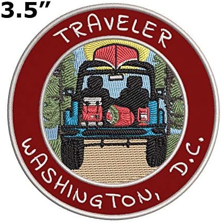 Viajante! Washington, D.C. Bordado Premium Patch Diy Ferro-On ou Sew-On Decorativo emblema emblema de férias de viagens Viagem Roupas de equipamento Apliques Wildlife Explore Nature